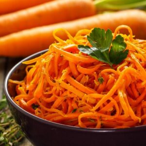 Carottes râpées BIO agrémentées d'un assaisonnement maison